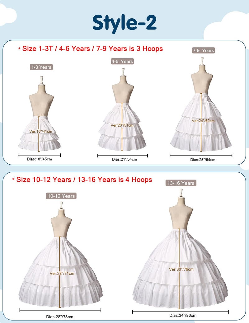 BEAUTELICATE Girls Petticoat 100% Cotton Crinoline Underskirt for Kids Flower Dress Slips - Image 4